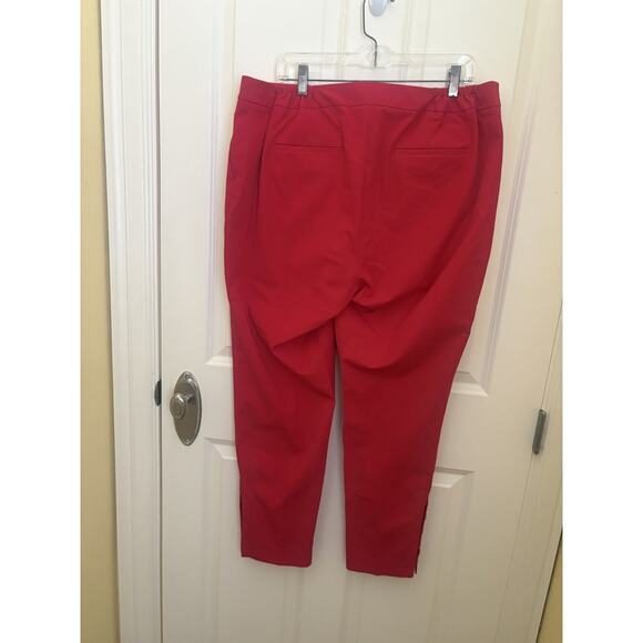 Talbots Women's 16W Red Hampshire Ankle Dress Pants, Pockets, Belt Loops - Picture 6 of 6